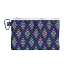 Colorful Diamonds Pattern3 Canvas Cosmetic Bag (medium) by bloomingvinedesign