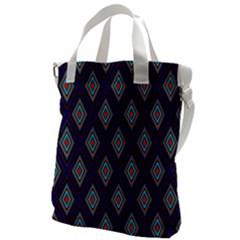 Colorful Diamonds Pattern3 Canvas Messenger Bag by bloomingvinedesign