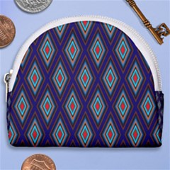 Colorful Diamonds Pattern3 Horseshoe Style Canvas Pouch by bloomingvinedesign