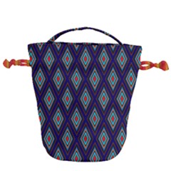 Colorful Diamonds Pattern3 Drawstring Bucket Bag by bloomingvinedesign