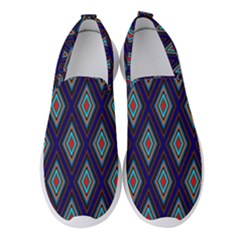 Colorful Diamonds Pattern3 Women s Slip On Sneakers by bloomingvinedesign