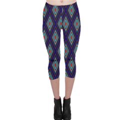 Colorful Diamonds Pattern3 Capri Leggings  by bloomingvinedesign