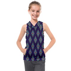 Colorful Diamonds Pattern3 Kids  Sleeveless Hoodie