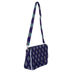 Colorful Diamonds Pattern3 Shoulder Bag With Back Zipper by bloomingvinedesign