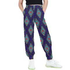 Colorful Diamonds Pattern3 Kids  Elastic Waist Pants