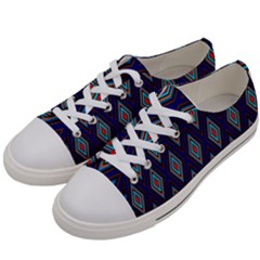 Colorful Diamonds Pattern3 Women s Low Top Canvas Sneakers by bloomingvinedesign