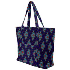 Colorful Diamonds Pattern3 Zip Up Canvas Bag by bloomingvinedesign