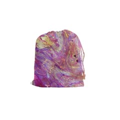 Marbling Abstract Layers Drawstring Pouch (small)