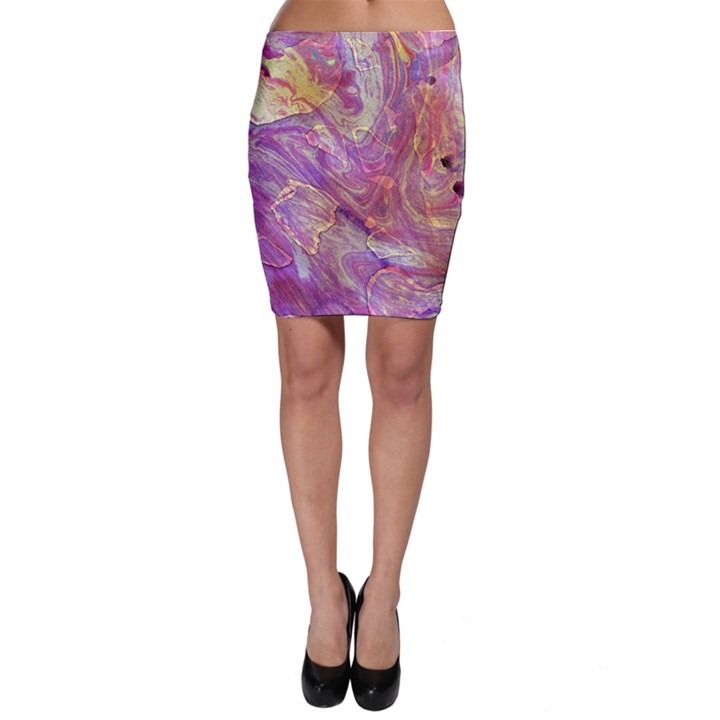 Marbling Abstract Layers Bodycon Skirt