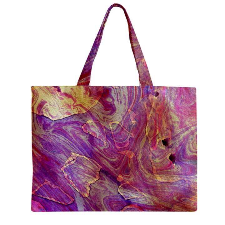 Marbling Abstract Layers Zipper Mini Tote Bag