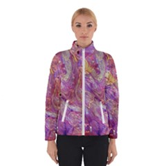 Marbling Abstract Layers Winter Jacket