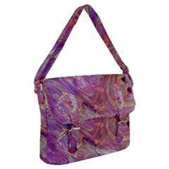 Marbling Abstract Layers Buckle Messenger Bag by kaleidomarblingart