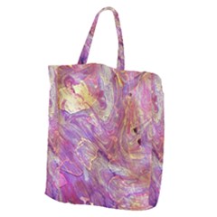 Marbling Abstract Layers Giant Grocery Tote by kaleidomarblingart