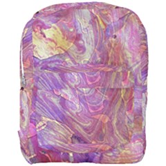 Marbling Abstract Layers Full Print Backpack by kaleidomarblingart