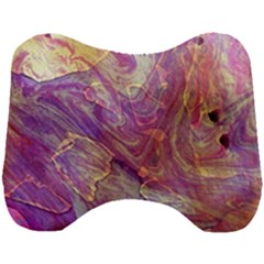 Marbling Abstract Layers Head Support Cushion by kaleidomarblingart