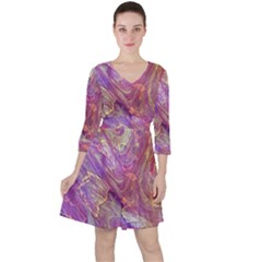 Marbling Abstract Layers Ruffle Dress by kaleidomarblingart