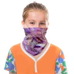 Marbling Abstract Layers Face Covering Bandana (kids) by kaleidomarblingart