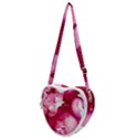 Peonie On Marbling Patterns Heart Shoulder Bag View1