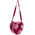 Peonie On Marbling Patterns Heart Shoulder Bag View2