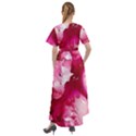 Peonie On Marbling Patterns Front Wrap High Low Dress View2