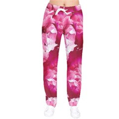 Peonie On Marbling Patterns Women velvet Drawstring Pants