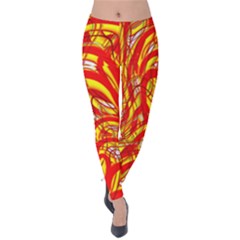 Fire On The Sun Velvet Leggings