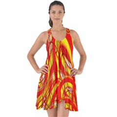 Fire On The Sun Show Some Back Chiffon Dress by ScottFreeArt