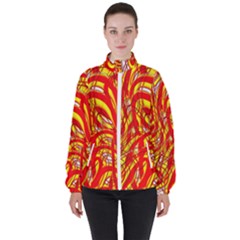 Fire On The Sun Women s High Neck Windbreaker by ScottFreeArt