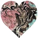 Paola De Giovanni-dragons Fire Iii Wooden Puzzle Heart View1