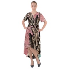 Paola De Giovanni-dragons Fire Iii Front Wrap High Low Dress