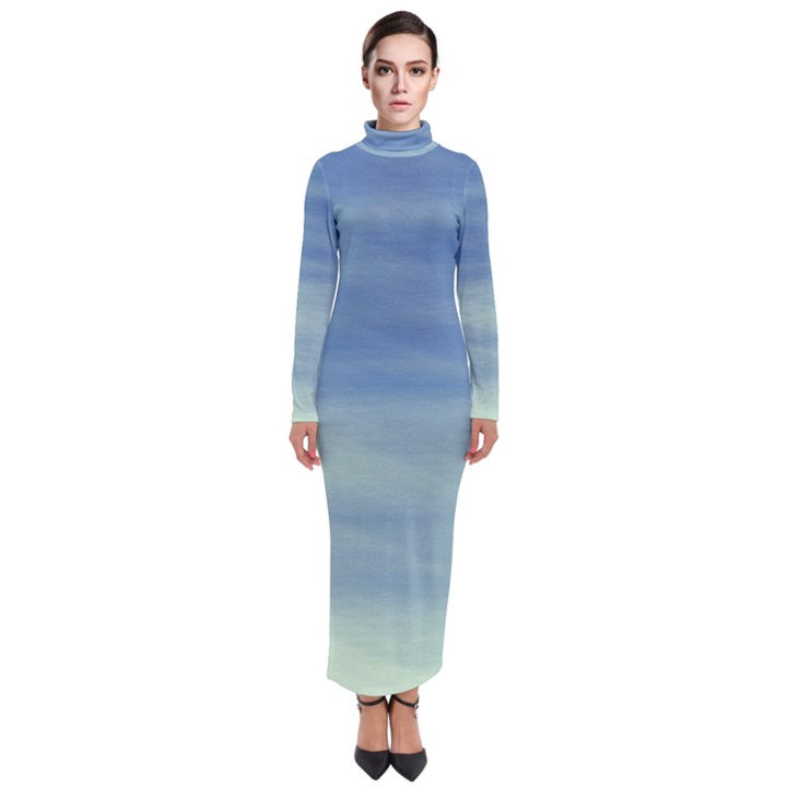 Ocean Turtleneck Maxi Dress