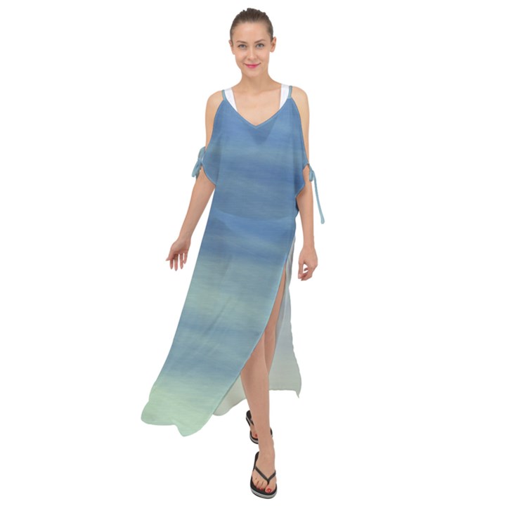 Ocean Maxi Chiffon Cover Up Dress