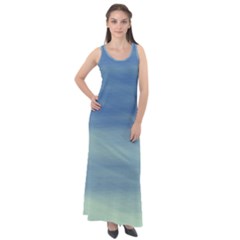 Ocean Sleeveless Velour Maxi Dress by AlkaravanCreations