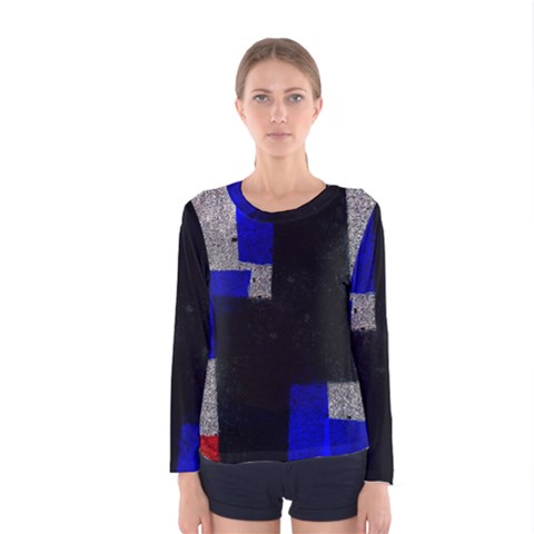 Abstract Tiles  Women s Long Sleeve Tee by essentialimage