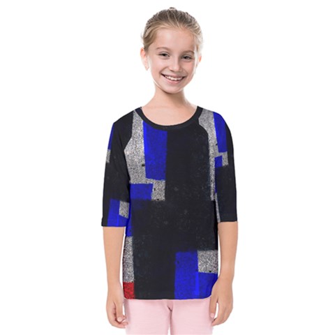 Abstract Tiles  Kids  Quarter Sleeve Raglan Tee by essentialimage