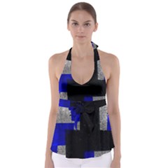 Abstract Tiles  Babydoll Tankini Top by essentialimage