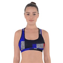 Abstract Tiles  Cross Back Sports Bra by essentialimage