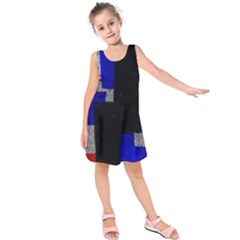 Abstract Tiles  Kids  Sleeveless Dress by essentialimage