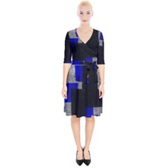 Abstract Tiles  Wrap Up Cocktail Dress by essentialimage