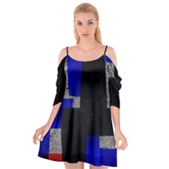 Abstract Tiles  Cutout Spaghetti Strap Chiffon Dress by essentialimage