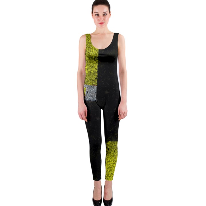 Abstract Tiles One Piece Catsuit