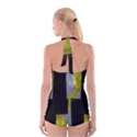 Abstract Tiles Boyleg Halter Swimsuit  View2