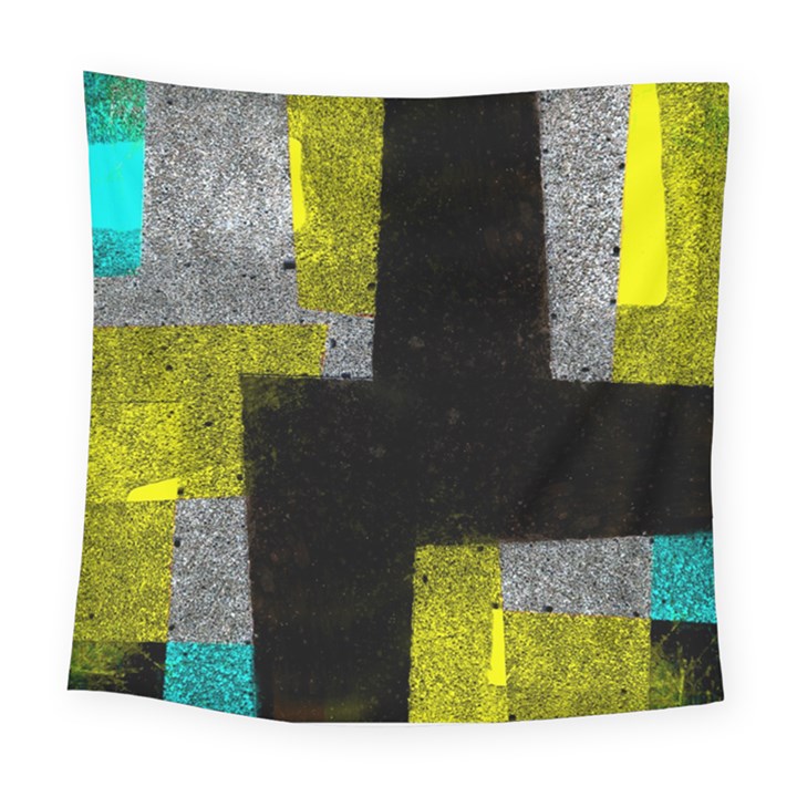 Abstract Tiles Square Tapestry (Large)