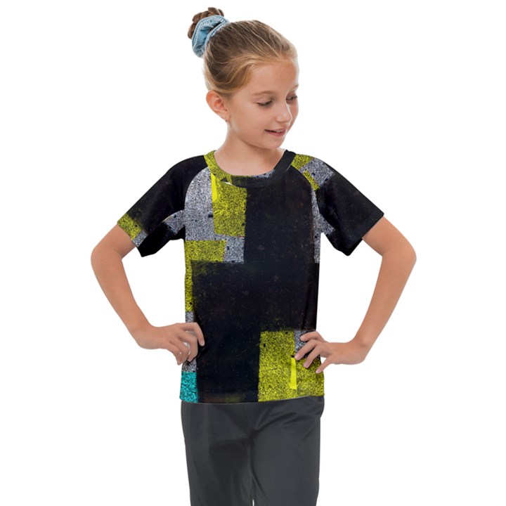 Abstract Tiles Kids  Mesh Piece Tee