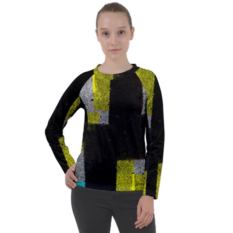 Abstract Tiles Women s Long Sleeve Raglan Tee by essentialimage