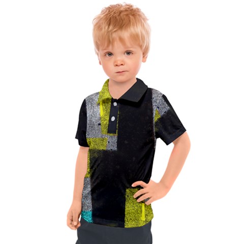 Abstract Tiles Kids  Polo Tee by essentialimage