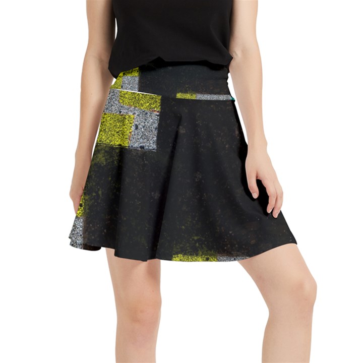 Abstract Tiles Waistband Skirt