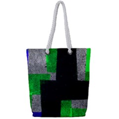 Abstract Tiles Full Print Rope Handle Tote (small) by essentialimage