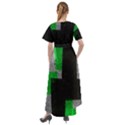 Abstract Tiles Front Wrap High Low Dress View2