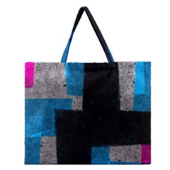 Abstract Tiles Zipper Large Tote Bag by essentialimage